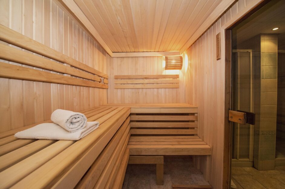 A picture of a custom nordic sauna.